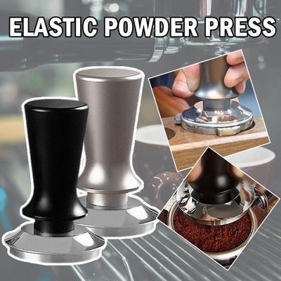 Kalibreeritud kohvipressi tööriist 51 mm/53 mm/58 mm elastsusega 30 naela kalibreeritud espresso tamper terasest alusega