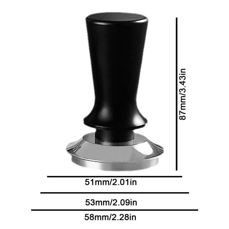 Kalibrált szabotázs kávéprés szerszám 51mm/53mm/58mm 30 lbs rugalmasság kalibrált eszpresszó szabotázs acél alappal