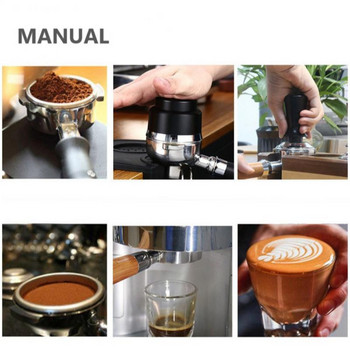 51/53/58 mm Επίπεδη πρέσα Coffee Tamper Coffeeware Coffee Powder Hammer από ανοξείδωτο χάλυβα βαθμονομημένος ελαστικός συμπιεστής σε σκόνη