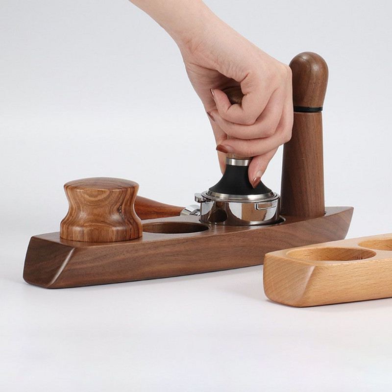 Szabotázs szőnyeg fa döngölő állomás kávéprés tartó eszpresszó szabotázstartó portafilter állomás kávé kopogtató doboz
