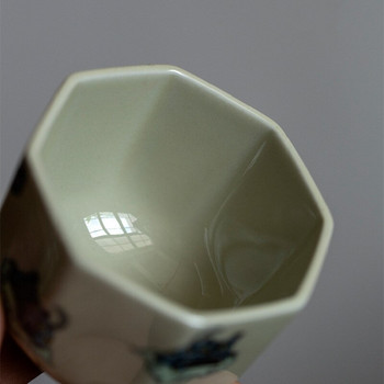 Grass Ash Lucky Tiger Glass Пътуващ сервиз за чай с осмоъгълна форма Външен преносим керамичен комплект за бърза чаша, една тенджера, две чаши, комплект за чай Kung Fu