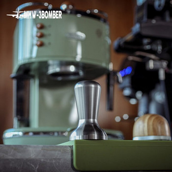 MHW-3BOMBER Coffee Tamper 51MM Основа с резба Дръжка от неръждаема стомана Al Alloy за Delonghi Powder Hammer Espresso за инструменти за бариста