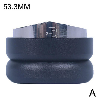 51/54/53,3 mm-es kávéelosztó 304 acél eszpresszó szerszám Konyhai kellékek Macaron Tamper Home Állítható Smart Presser O5C3