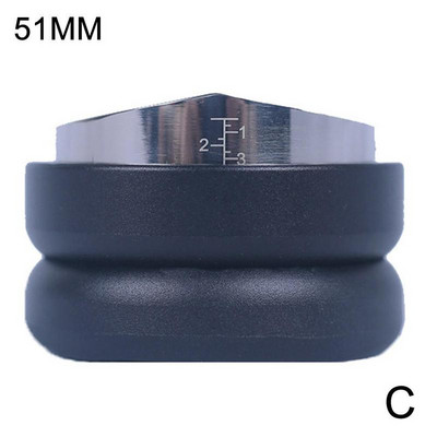 51/54/53,3 mm-es kávéelosztó 304 acél eszpresszó szerszám Konyhai kellékek Macaron Tamper Home Állítható Smart Presser O5C3