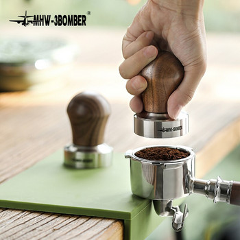 Тампер за кафе еспресо 51 мм за преса за кафе Delonghi от неръждаема стомана с плоска основа за набиване на еспресо