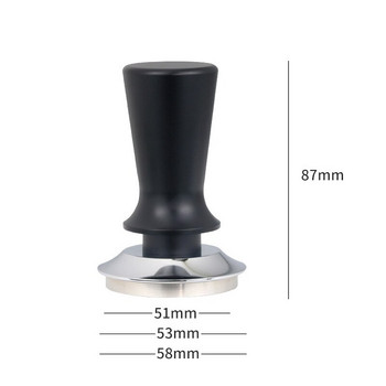 Οριζόντιο εργαλείο βάσης από ανοξείδωτο ατσάλι 51/53/58 χιλιοστά Οριζόντιο Εργαλείο βάσης για Barista, 51/53/58 mm, ελαστικό σφυρί σε σκόνη Coffee Tamper με σταθερή βαθμονομημένη πίεση