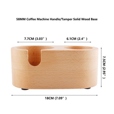 Suport manual din lemn pentru tamper de cafea Mat Barista Cafea Espresso Tampering Latte Art Pen Tamper Suport Accesorii pentru cafea acasă