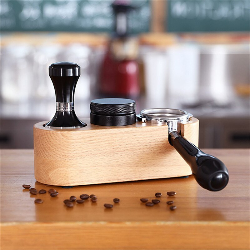 Suport manual din lemn pentru tamper de cafea Mat Barista Cafea Espresso Tampering Latte Art Pen Tamper Suport Accesorii pentru cafea acasă