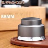 58 mm-es kávészabotázs rozsdamentes acél, állítható magasságú, nyomású porkalapács eszpresszó szabotázs lapos bázisú kávétartozék