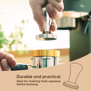 icafilas Многократно използваем тампон за кафе за Delonghi с магнитен дозиращ пръстен Магнитен 51/53/58 мм чук за кафе на прах от неръждаема стомана