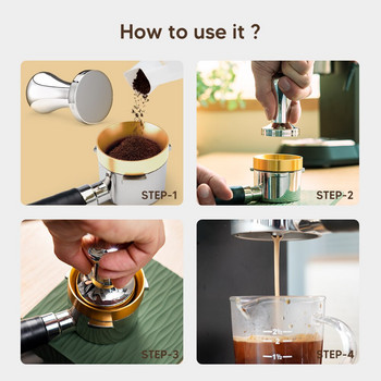 icafilas επαναχρησιμοποιήσιμο τάμπερ καφέ για Delonghi με μαγνητικό δακτύλιο δοσομέτρησης Magnetic 51/53/58mm σφυρί καφέ σε σκόνη από ανοξείδωτο χάλυβα