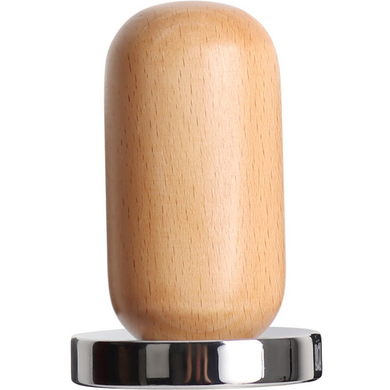 58 mm-es kávészabotázs lapos fa fogantyú 304 rozsdamentes acél kávéporkalapács eszpresszó kávézó eszközök Barista kávétartozékok