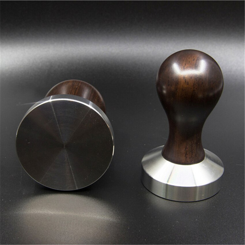 51mm/58mm lapos bázisú kávé szabotázs ében 304 rozsdamentes acél kávépor kalapács eszpresszó kávézó barista szerszámok kiegészítők