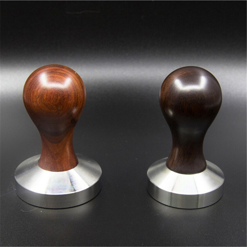 51mm/58mm lapos bázisú kávé szabotázs ében 304 rozsdamentes acél kávépor kalapács eszpresszó kávézó barista szerszámok kiegészítők