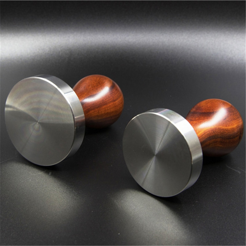 51mm/58mm lapos bázisú kávé szabotázs ében 304 rozsdamentes acél kávépor kalapács eszpresszó kávézó barista szerszámok kiegészítők