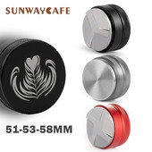 51/53/58 mm nerūdijančio plieno „Macaron“ kavos miltelių plaktukas Espreso kavos plaktukas su trimis kampiniais nuolydžiais kavos skirstytuvo priedas