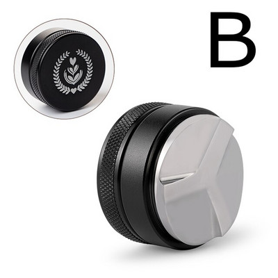 51/53/58 mm nerūdijančio plieno „Macaron“ kavos miltelių plaktukas Espreso kavos plaktukas su trimis kampiniais nuolydžiais kavos skirstytuvo priedas