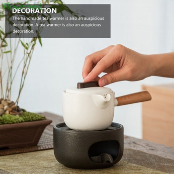 1 комплект нагревател за чайник Nice Fine Chic Novel Керамичен занаятчийски свещник нагревател нагревател за чай