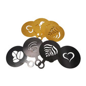 430 Nerūdijančio plieno kavos piešimas pelėsių duonos miltelių purškimas pelėsiais išgalvotas pieno arbatos spausdinimo pelėsio kavos įrankis Latte dekoravimas