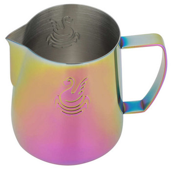 Кана за кафе от неръждаема стомана Latte Art Cup Разпенваща се кана Pink Thicken 400ML/600ML кана за мляко Cream Penother Pitcher Bar Аксесоар