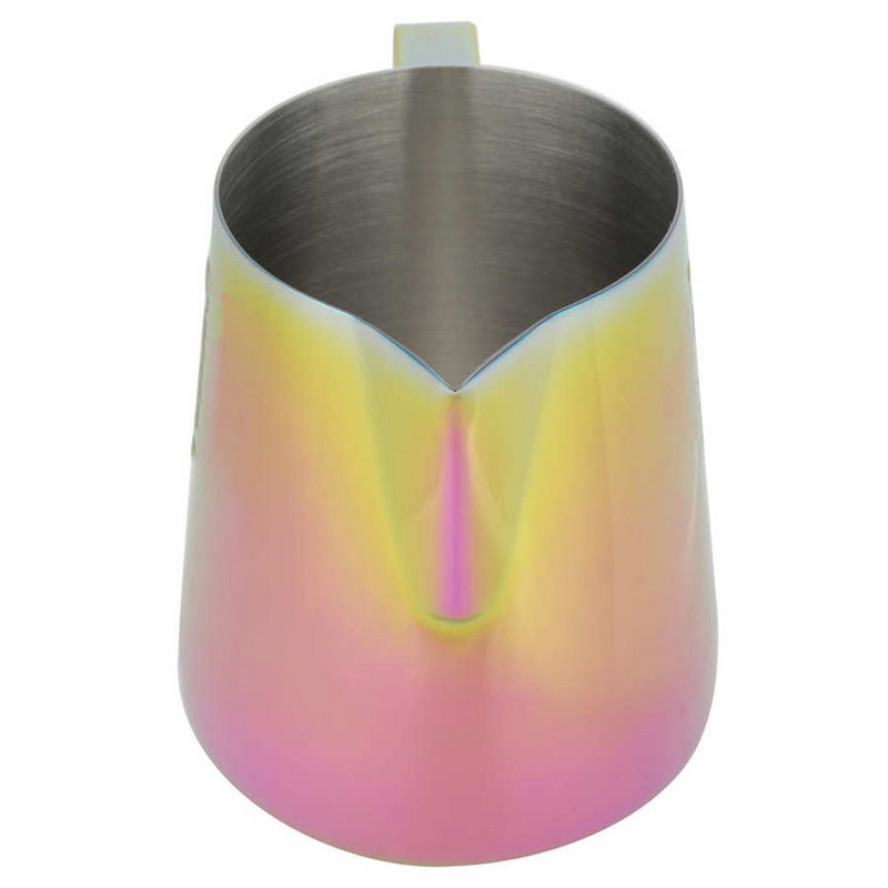 Nerūdijančio plieno kavos ąsotis Latte Art puodelio putojimo ąsotis rožinė stora 400 ml / 600 ml pieno ąsočio grietinėlės putos ąsočio baro priedas