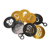 Nerūdijančio plieno Cafeteria Cappuccino šablono putplasčio formelės Espreso aparatas Kavos ruošimas cinamono kavos aukso įrangoje