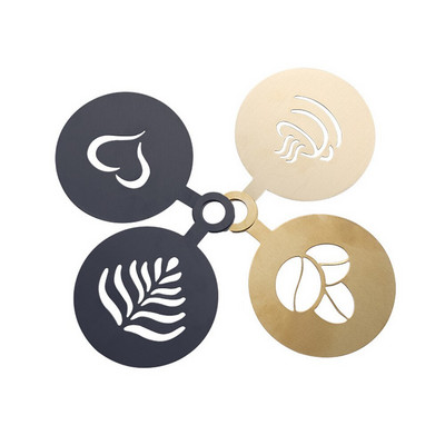 Nerūdijančio plieno Cafeteria Cappuccino šablono putplasčio formelės Espreso aparatas Kavos ruošimas cinamono kavos aukso įrangoje