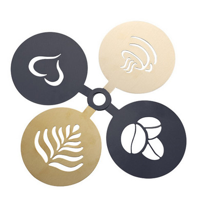 Nerūdijančio plieno Cafeteria Cappuccino šablono putplasčio formelės Espreso aparatas Kavos ruošimas cinamono kavos aukso įrangoje