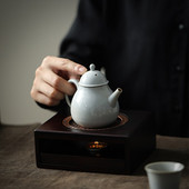 Креативна китайска ретро бамбукова топла чайна печка Свещ Нагревателна основа Кунг-фу Чаен комплект Чайник Чай Топъл Кафе Чай Топъл свещник