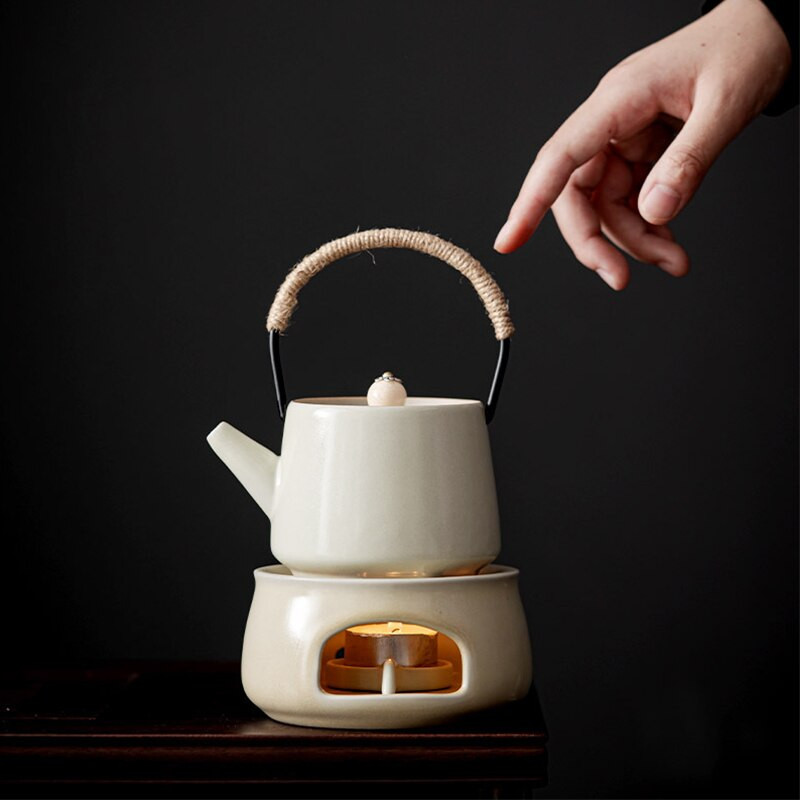 Retro žvakių šildymo krosnis Šilta arbatos krosnis Keraminė arbatos kavos šildytuvas arbatinuko kaitinimo pagrindas arbatos rinkinys Priedai Arbatos ugnies krosnys