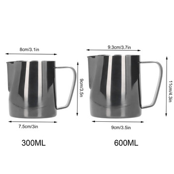 Чаша за кафе от неръждаема стомана Чаша с кана за разпенване на мляко с дръжка за аксесоар за правене на кафе Latte Art