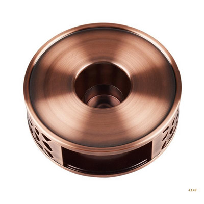 41XB Чайник от неръждаема стомана Топла основа Кръгла свещ Нагревател Кафе Мляко Свещ Подарък