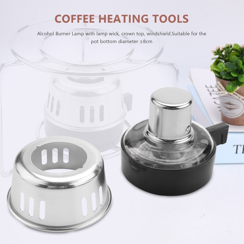 Alkoholinė viryklė Alkoholinė lempa Alkoholio dagčio degiklis (neįskaitant alkoholio) Sifonas Kavos šildymo įrankiai Kavos sifono puodų priedai
