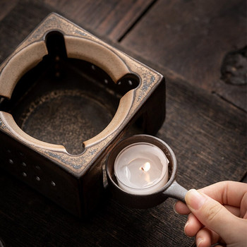 Позлатени ретро свещи Пещ в японски стил Домакински свещи Отоплителна изолация Пещ Основа за чайник Керамични нагреватели за чай Огнени печки