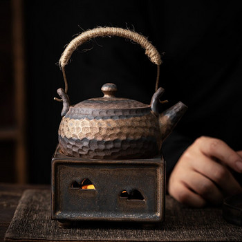 Позлатени ретро свещи Пещ в японски стил Домакински свещи Отоплителна изолация Пещ Основа за чайник Керамични нагреватели за чай Огнени печки
