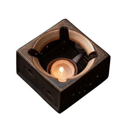 Позлатени ретро свещи Пещ в японски стил Домакински свещи Отоплителна изолация Пещ Основа за чайник Керамични нагреватели за чай Огнени печки