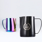 Kávéfüzér csésze 304 rozsdamentes acél, galvanizált hegyes szájú Ltalian Milk Garland Cup tejhabos csésze