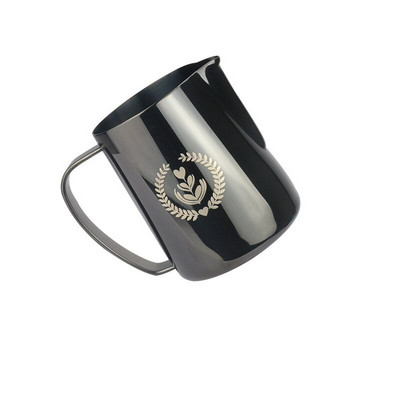 Kávéfüzér csésze 304 rozsdamentes acél, galvanizált hegyes szájú Ltalian Milk Garland Cup tejhabos csésze