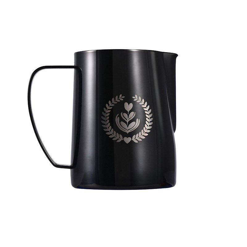 Kávéfüzér csésze 304 rozsdamentes acél, galvanizált hegyes szájú Ltalian Milk Garland Cup tejhabos csésze