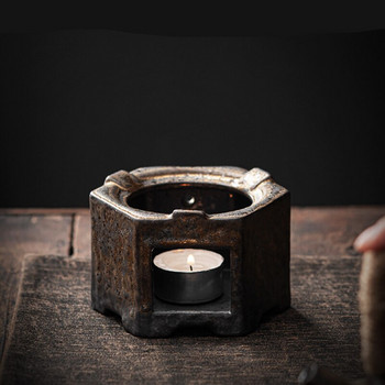 Gilt Craft Warm Tea Stove Set Отоплителна печка за свещи Керамична основа за свещ Японски комплект за чай Kung Fu Чаена церемония Чай Огнени печки