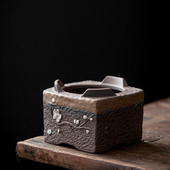 Medžio imitacija Retro arbatos šildytuvas Japoniškas keramikinis šiltos arbatos pagrindas Kung Fu arbatos rinkinys Šildomas pastovios temperatūros žvakių viryklė