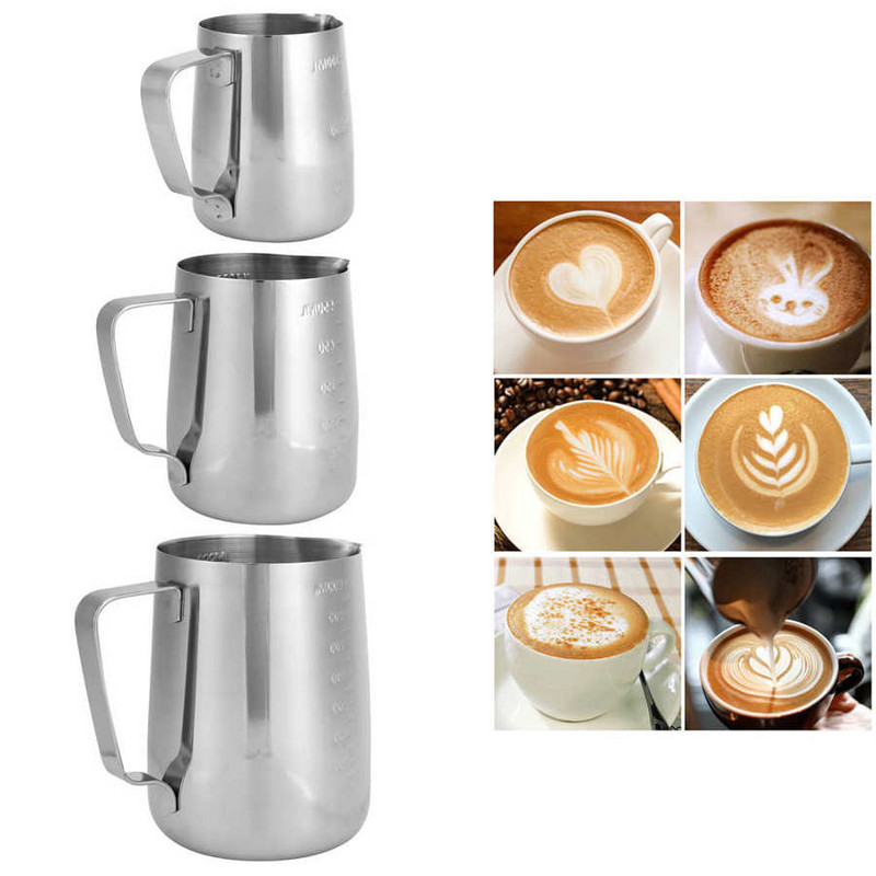 Tejhabosító csésze Kávé Latte Tejkancsó Könnyen tisztítható Ergonomikus fogantyú otthoni irodai kávétartozékokhoz