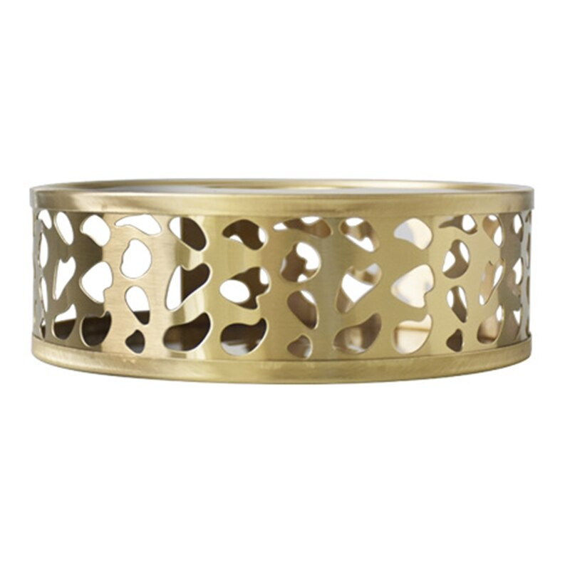 Нагревател за чай Материал от неръждаема стомана Куха рамка Нагревател за чай Устойчив на топлина Сладък подарък Топлоустойчива кръгла поставка за чайник