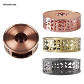 F63A Grijač za čaj Materijal od nehrđajućeg čelika Šuplji okvir Grijač za čaj Otporan na toplinu Slatki poklon Okrugli stalak za čajnik otporan na toplinu