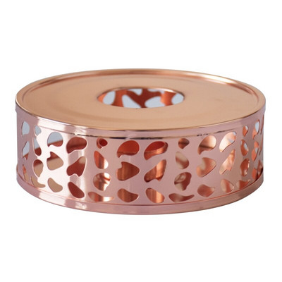 F63A Grijač za čaj Materijal od nehrđajućeg čelika Šuplji okvir Grijač za čaj Otporan na toplinu Slatki poklon Okrugli stalak za čajnik otporan na toplinu