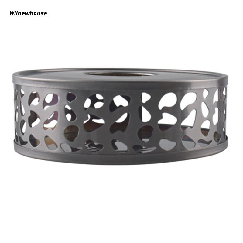 F63A Grijač za čaj Materijal od nehrđajućeg čelika Šuplji okvir Grijač za čaj Otporan na toplinu Slatki poklon Okrugli stalak za čajnik otporan na toplinu