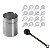 Promóció! Rozsdamentes acél Cafe hab spray sablon Barista sablonok dekorációs eszköz Garland Forma Kávényomtatás Virágmodell