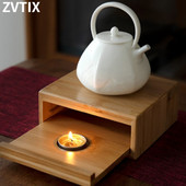 Моден домашен декор Бамбуков нагревател за чай Нагревателна основа за чайник и свещи Основа за чайник Аксесоари за чай Най-добрите нови постъпления