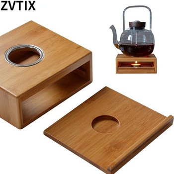 Моден домашен декор Бамбуков нагревател за чай Нагревателна основа за чайник и свещи Основа за чайник Аксесоари за чай Най-добрите нови постъпления