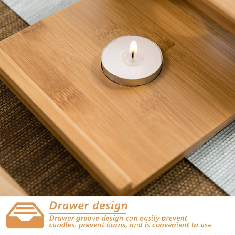 Моден домашен декор Бамбуков нагревател за чай Нагревателна основа за чайник и свещи Основа за чайник Аксесоари за чай Най-добрите нови постъпления